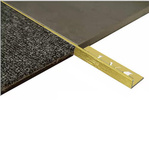 Aluminium Angle 11mm x 3m - Linished Gold