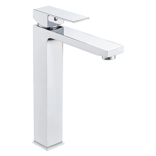 Tall Basin Mixer Square - Chrome