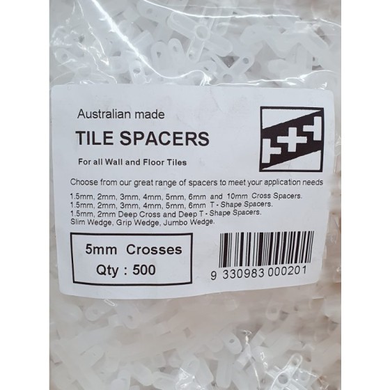 Tile Crosses 5mm x 250 pcs Bag