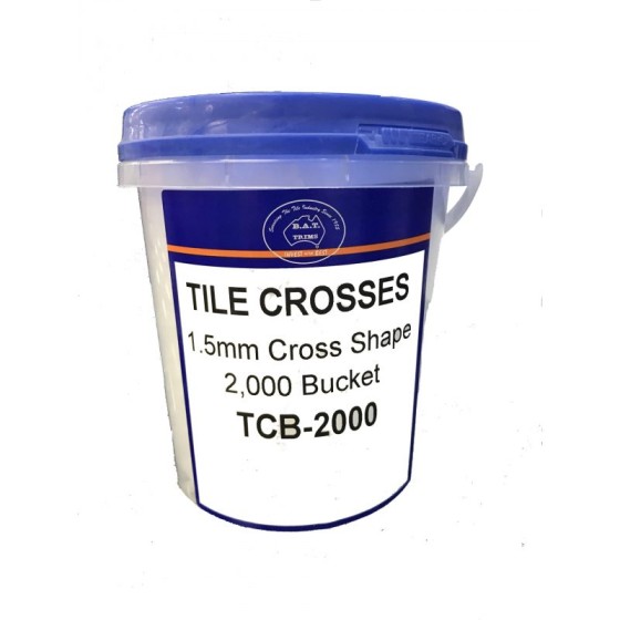 Tile Crosses 1.5mm x 2000 pcs Bucket