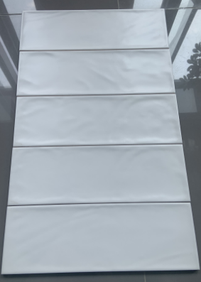 Ripple White Subway 100x300mm - Matt