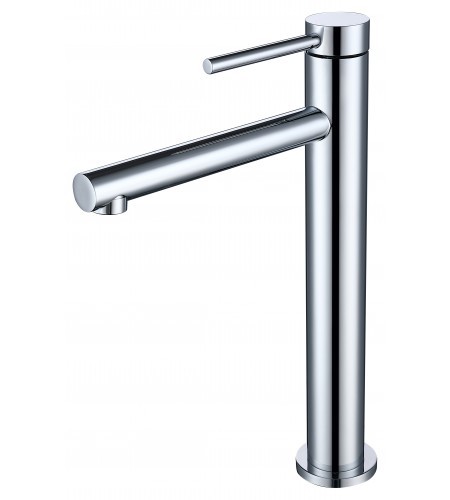 Tall Basin Mixer Round - Chrome