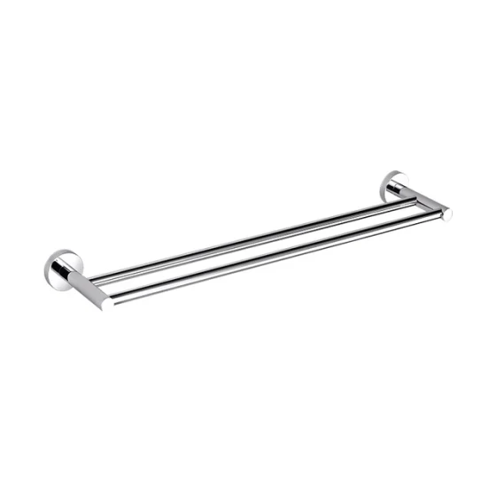 Nishan Double Towel Rail Round 750mm - Chrome
