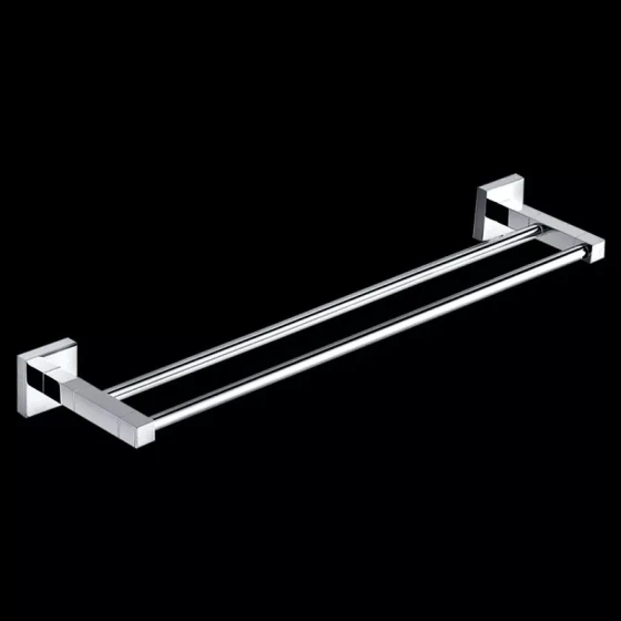 Nishan Double Towel Rail Square 750mm - Chrome