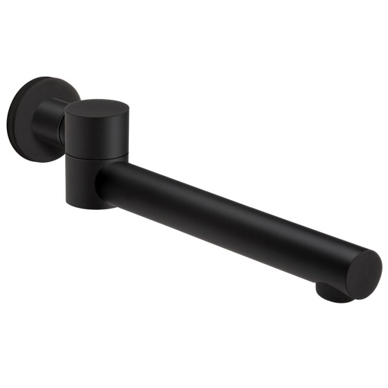 Swivel Wall Spout Round- Black
