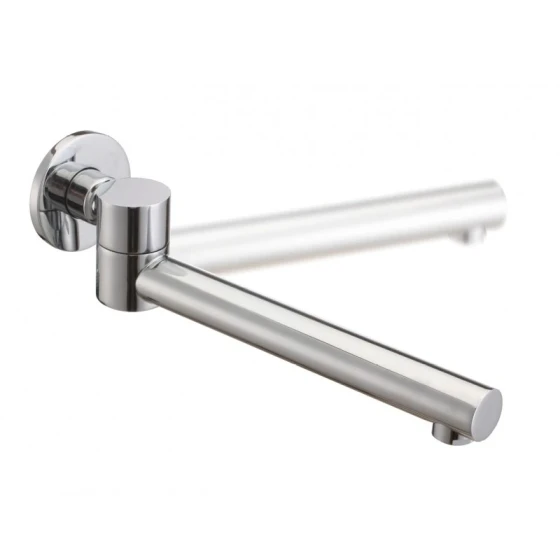 Swivel Wall Spout Round- Chrome