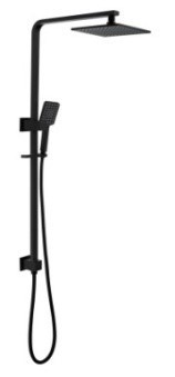 Contop Square 02 Combo Twin Shower Set - Black