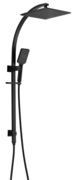 Contop Square 03 Combo Twin Shower Set - Black