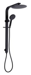 Contop Round 04 Combo Twin Shower Set - Black