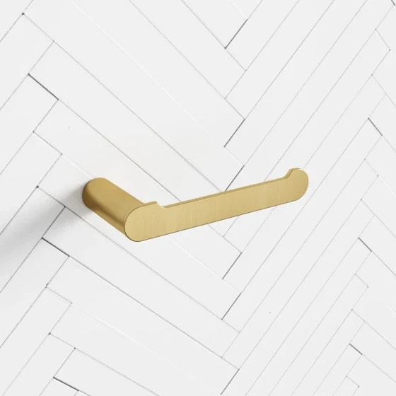 Straight Bar Toilet Roll Holder - Brushed Gold