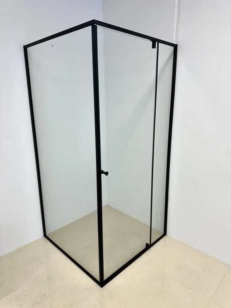 Luxe Semi-Frameless Shower Screen 900mm - Black