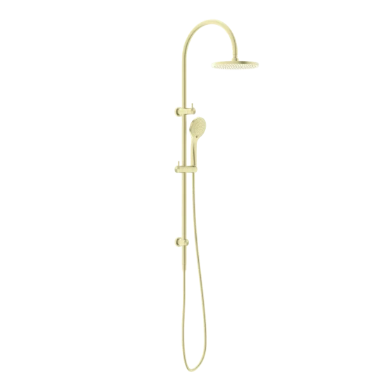 Nero Mecca Twin Shower with Air Shower - Brushed Gold