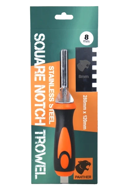 Panther Notch Trowel 8mm - S/Grip